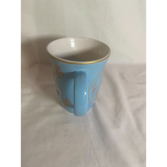 Vintage Disney  Cinderella Light Blue with Gold Flowers Mug - Picture 2 of 6